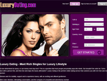 Tablet Screenshot of luxurydating.com